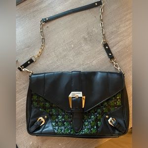 Rebecca Minkoff Cooper Clutch Black and Green